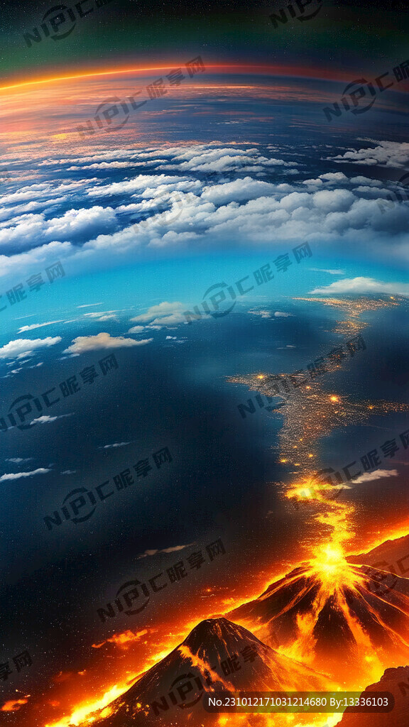 暗沉的天空 在火山附近
