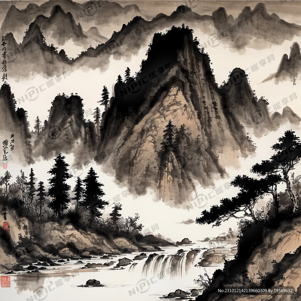 国画山水画