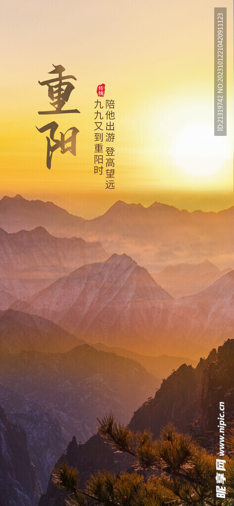 重阳节大气海报