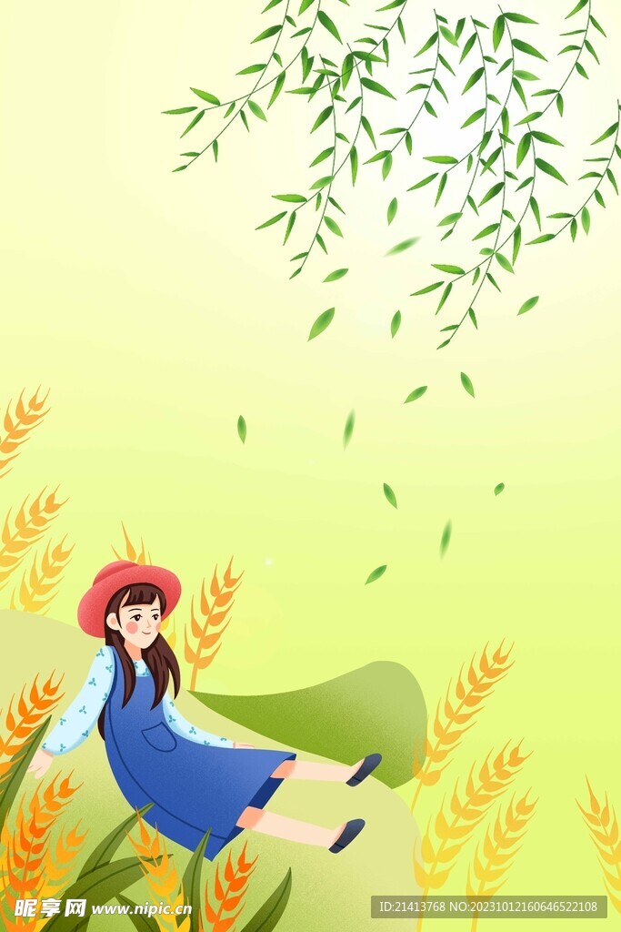 田园稻田麦田 