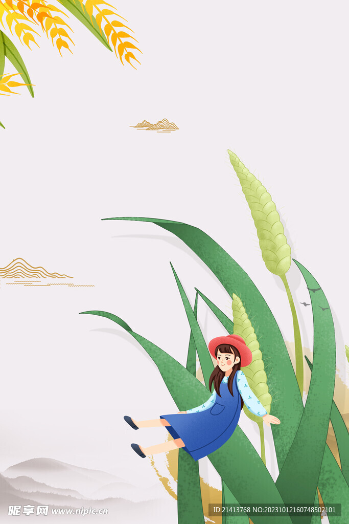 田园稻田麦田