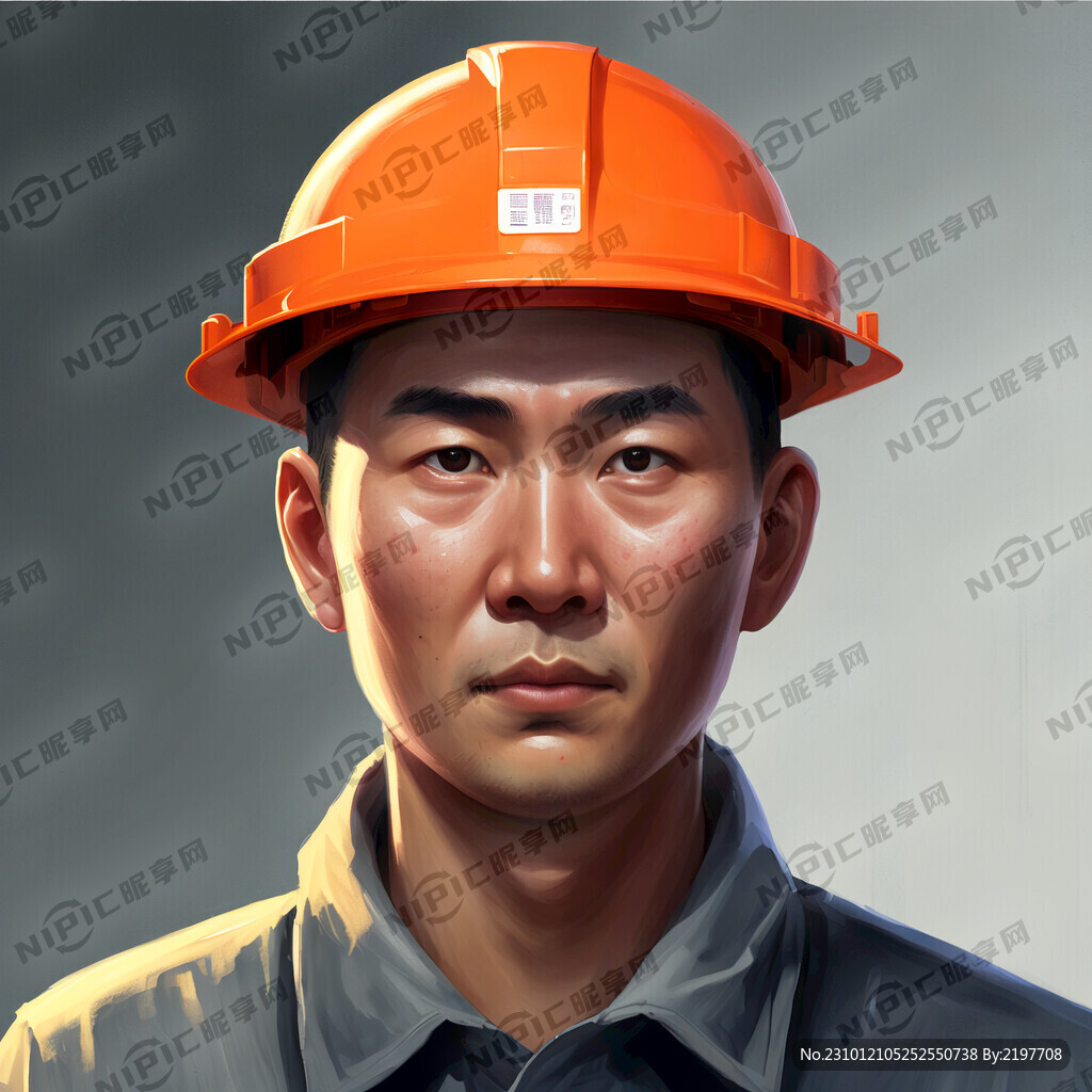 带安全帽的车间工人
