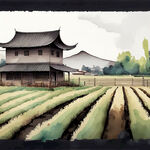 中国农场，插画设计，