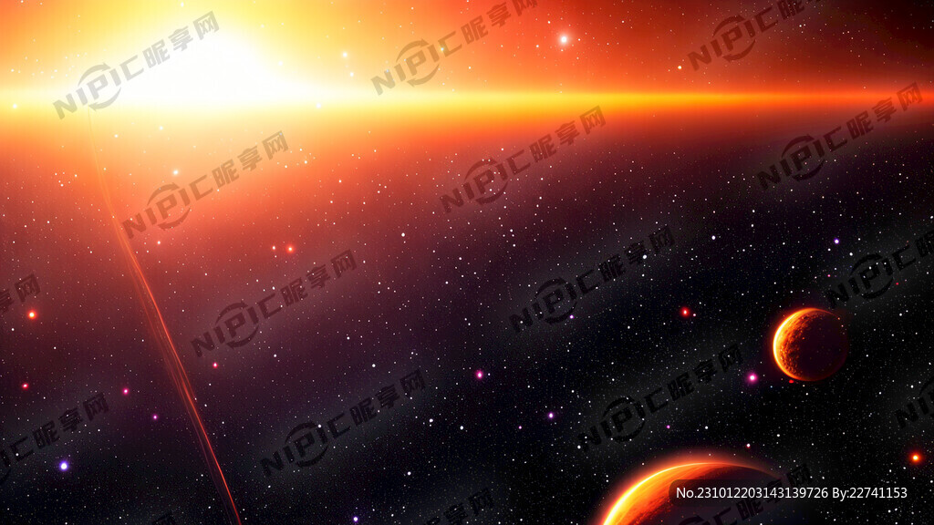黑色星空背景 太阳星系运行系统