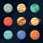 星球插画图片