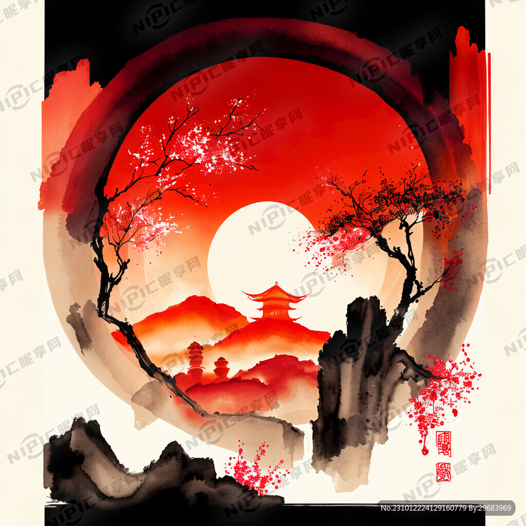 新年场景 丁达尔光线 立体元素