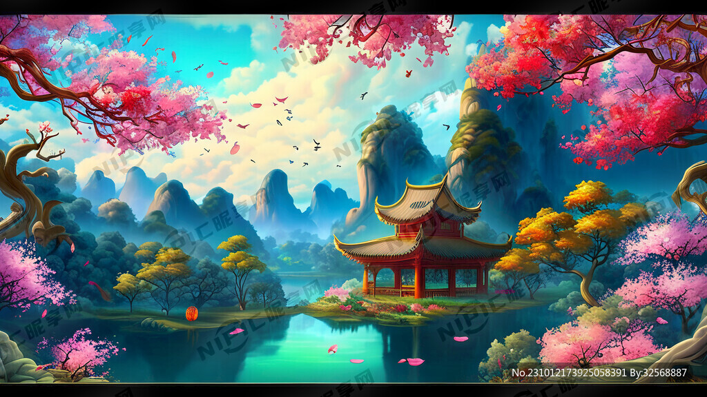 游戏梦幻唯美新中式风景 超高清