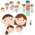 卡通家庭人物         