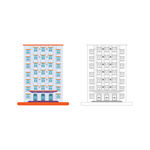现代建筑插画