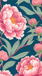 花纹，牡丹，多，清新，卡通，宫崎骏，壁纸
