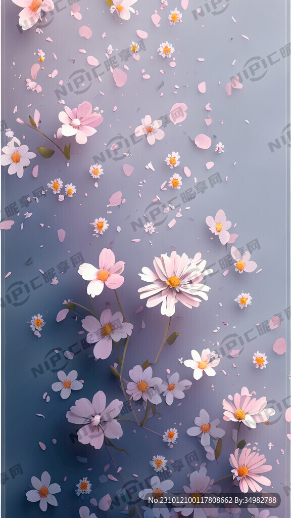 小碎花 粉 小清新 密集 铺满