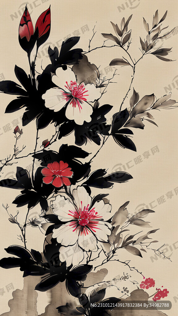 布纹 水墨 碎花 清新 密集