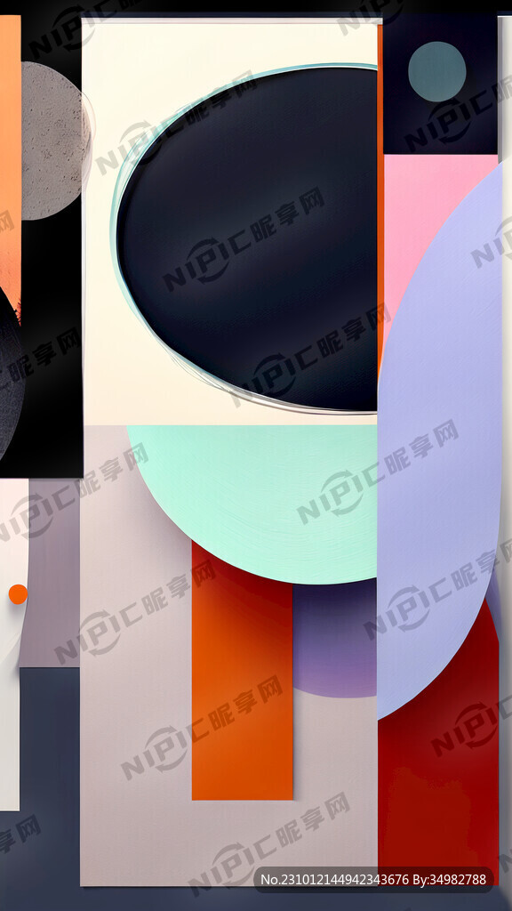 抽象画 集合 韵律 清新 淡雅