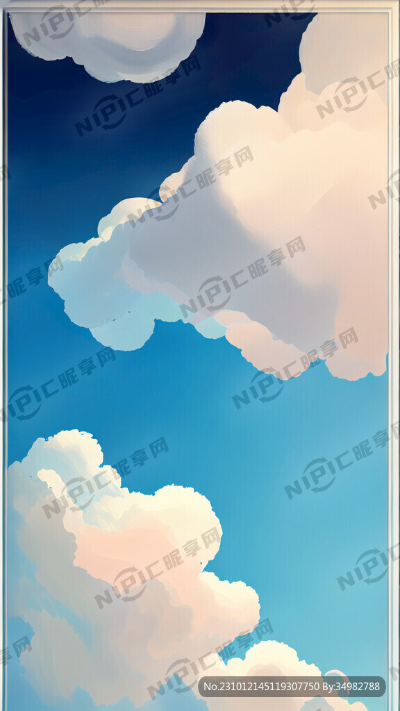 抽象画 天空 韵律 清新 淡雅