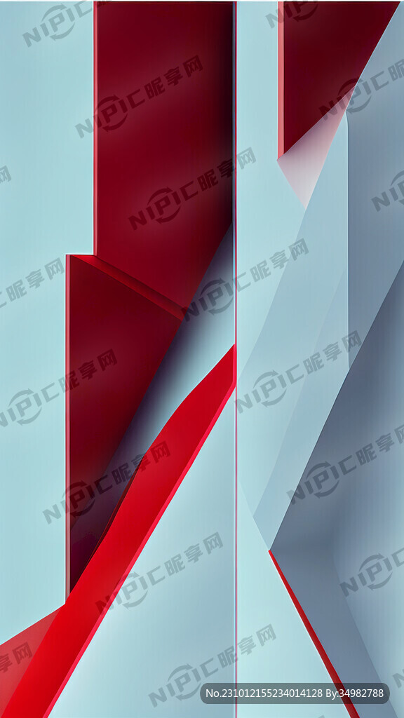抽象 几何 红白 铺满 淡雅