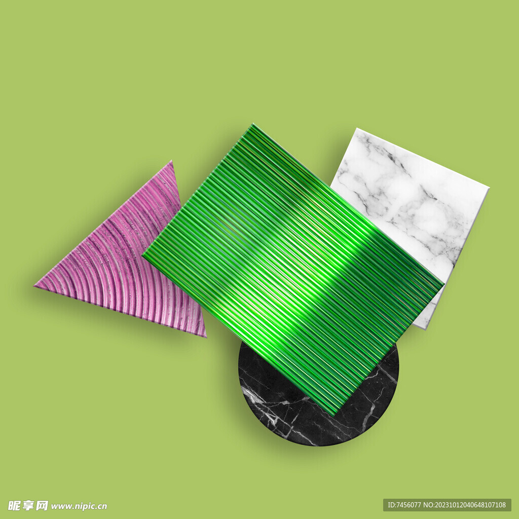 唯美水彩几何组合挂画
