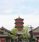 红色古塔