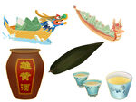 免扣端午元素素材