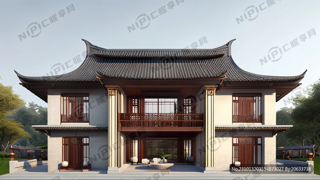 画一张三层洋房别墅建筑的图片