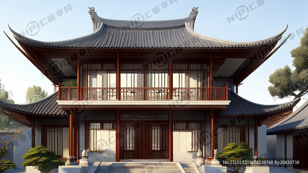 画一张三层洋房别墅建筑的图片