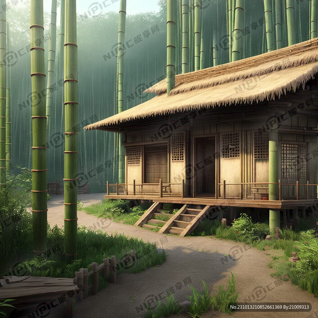 竹林乡村小屋