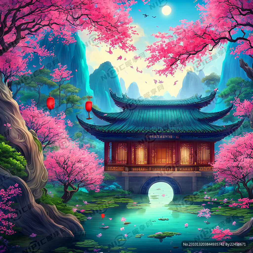 游戏梦幻唯美新中式风景 超高清
