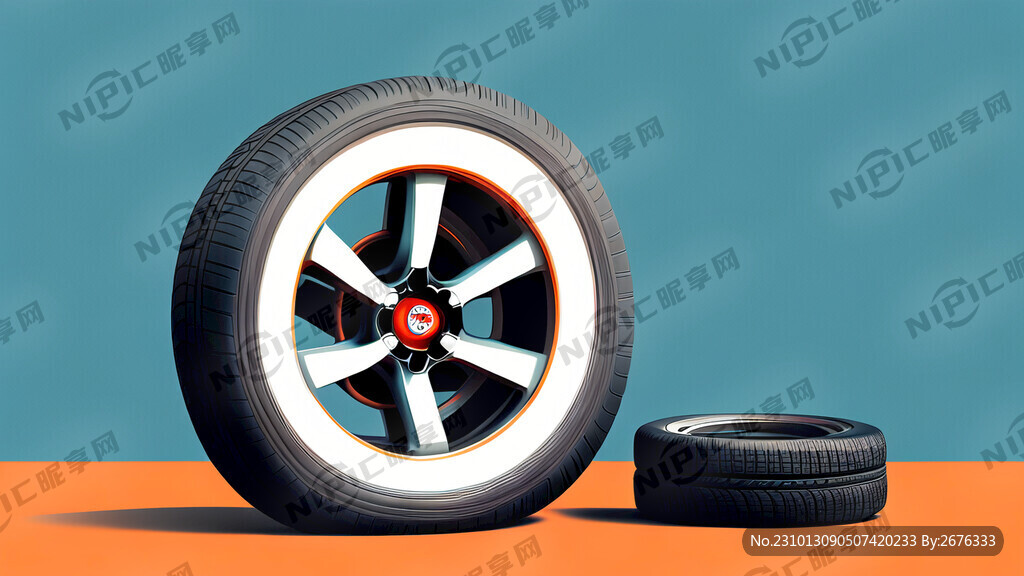 汽车轮胎和轮毂 简约 封面