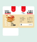 苹果脆片自立袋包装设计平面图