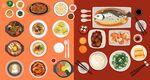 美食插画 