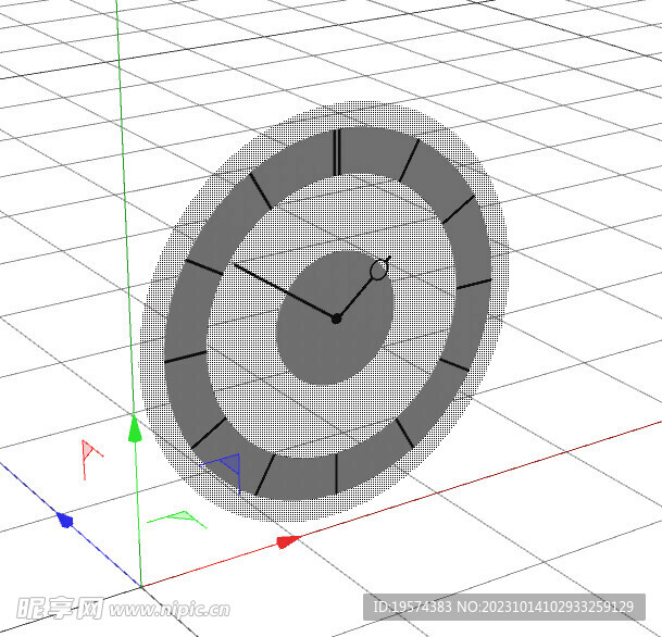  C4D模型 时钟  