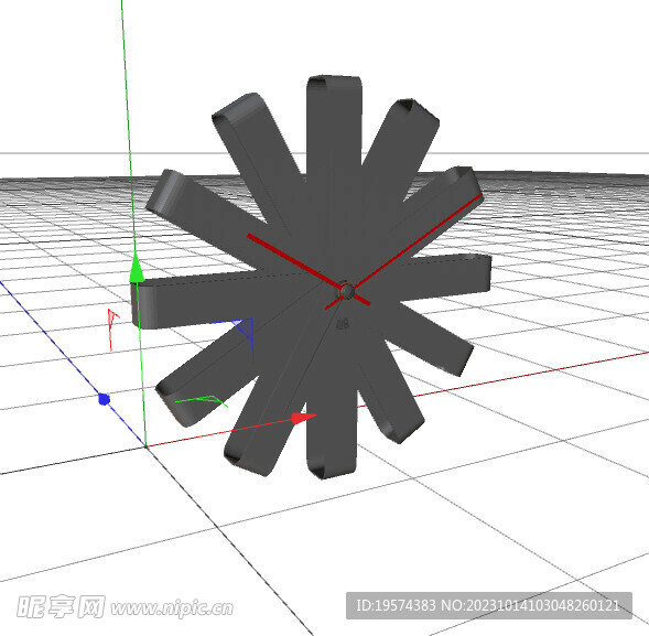  C4D模型 时钟  