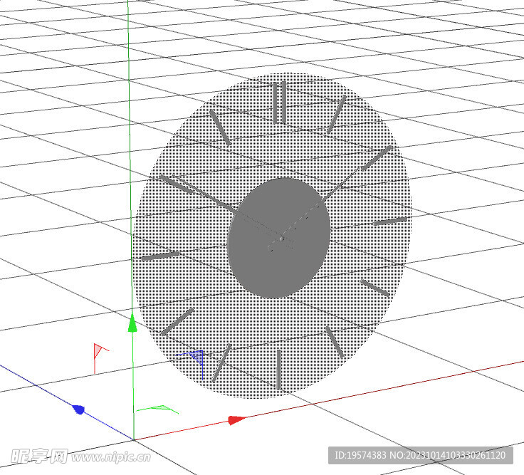 C4D模型 时钟  