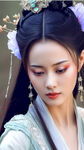 清纯，美女，温婉仙女，盛世容颜，倾国倾城，长发，体型苗条，现代，精美细节，白色如玉肌肤，优雅，真人美女，细腻，精美细节，氛围光，光影，细节，高质量，电影打光，纯色背景，精致美丽的五官，全身
