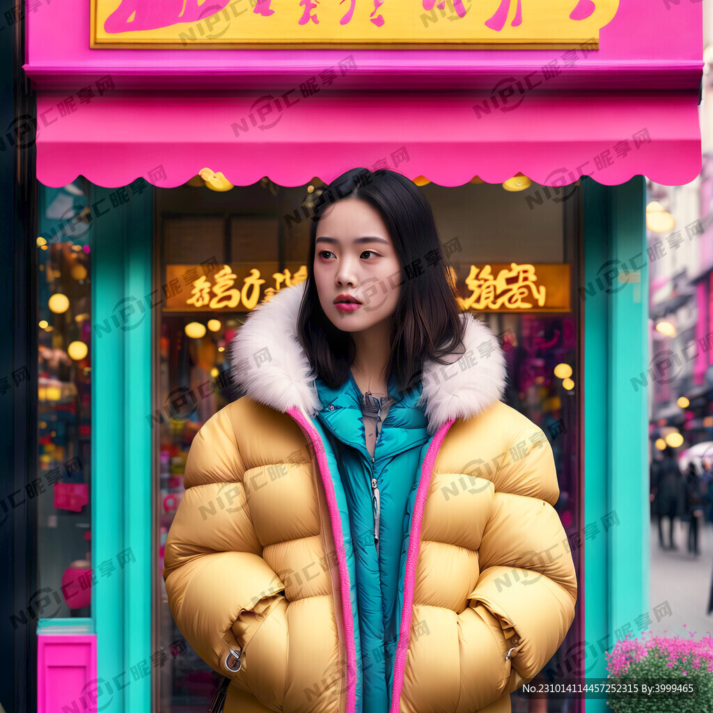 青春洋气繁华的都市在一家叫羽颜