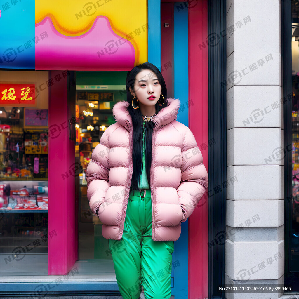 青春洋气繁华的都市在一家叫羽颜