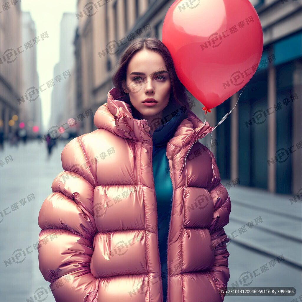 时尚羽绒服女都市感青春时尚城市