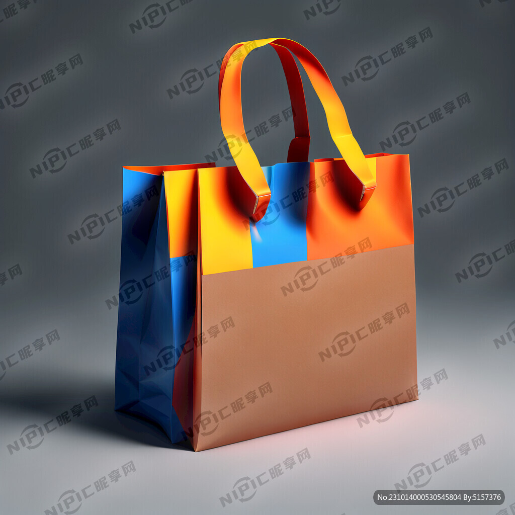 手提纸袋 简洁 明快 色块