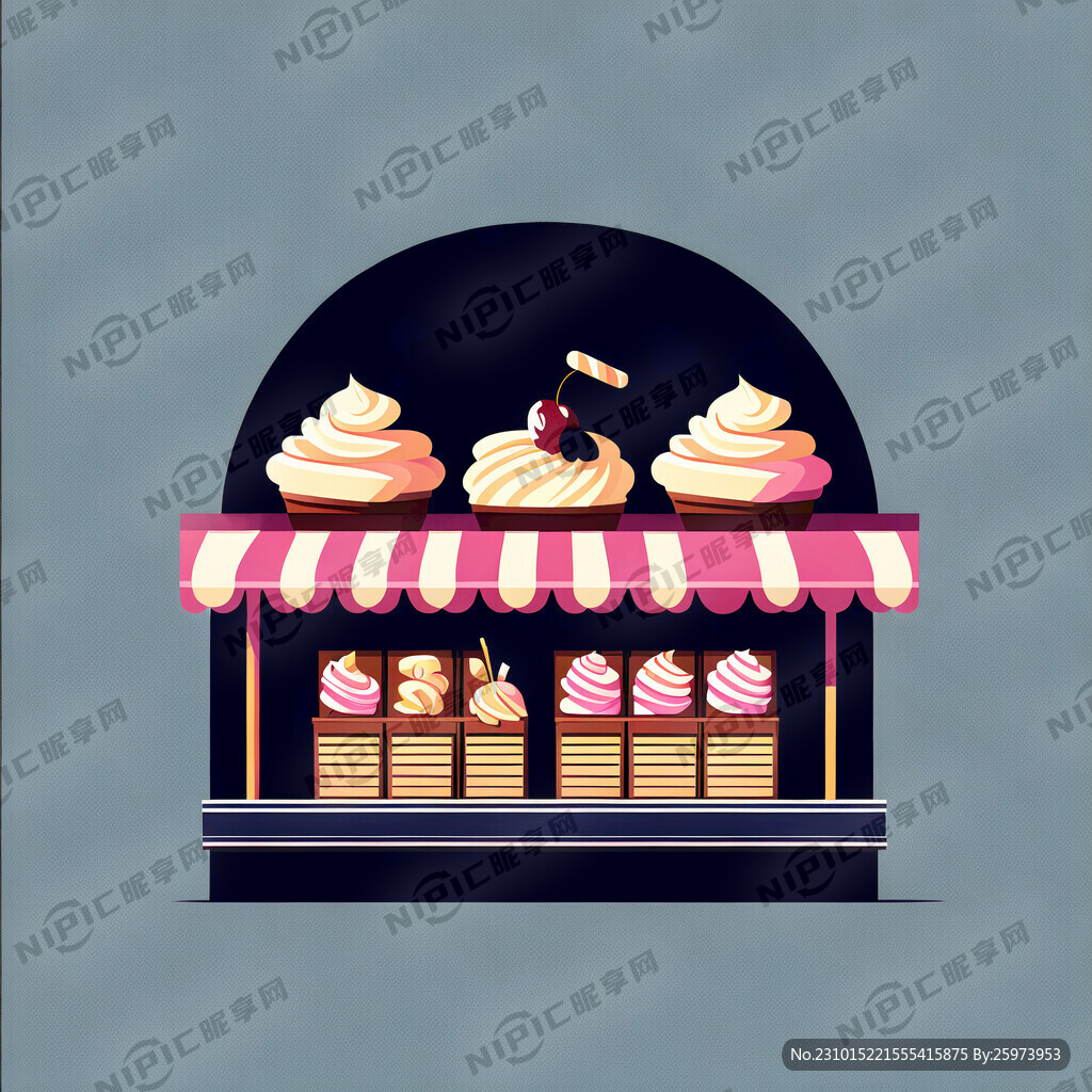 甜品店 点单图标 简约 时尚
