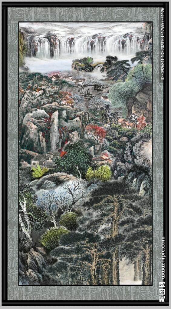 竖幅国画