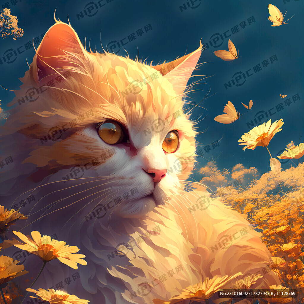 花海 金渐层 猫咪