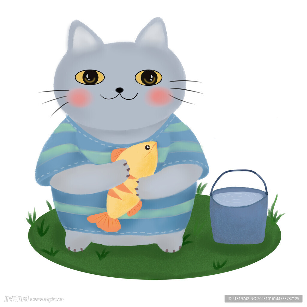 卡通手绘小猫