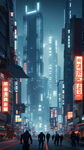 都市忍者夜市高楼