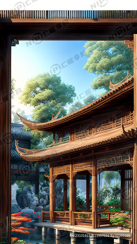 已付精致的别墅园林景观效果图