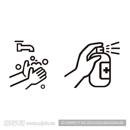 洗手消毒标志