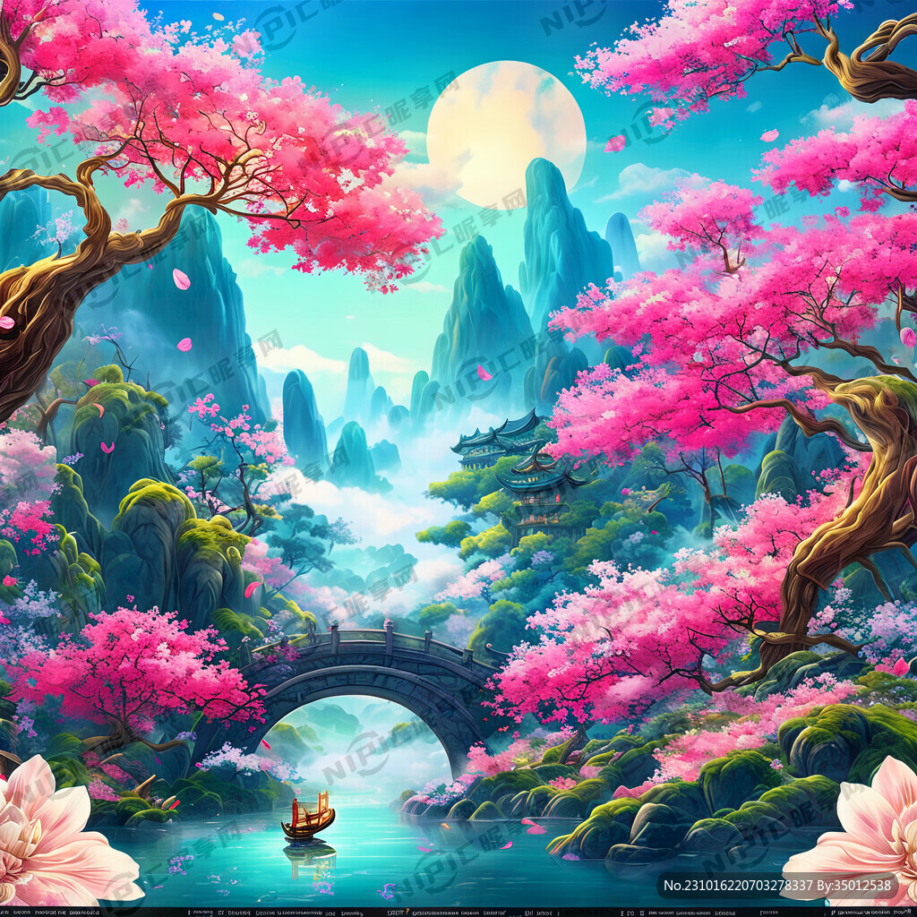 游戏梦幻唯美新中式风景 超高清