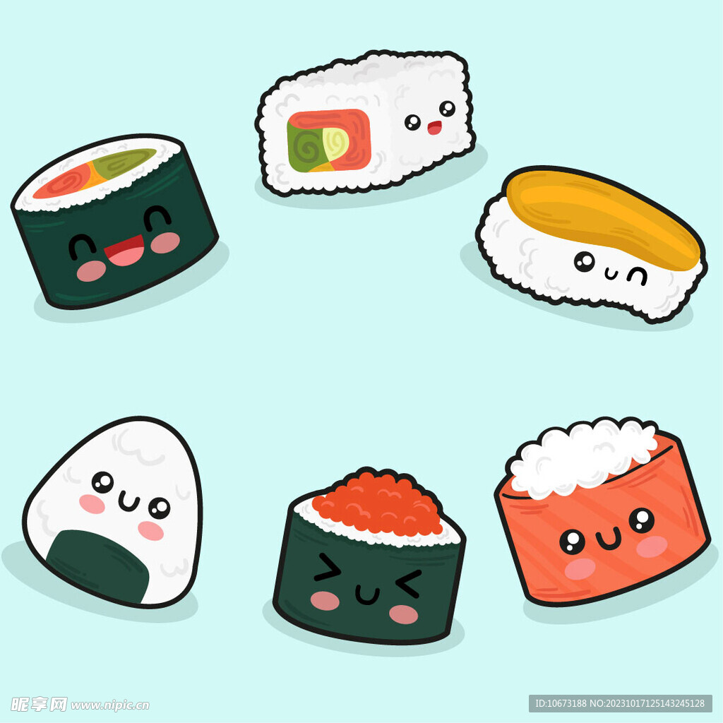 可爱手绘美食