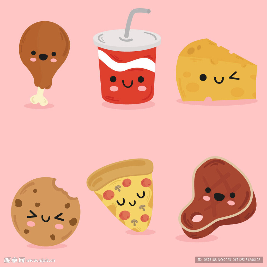 可爱手绘美食