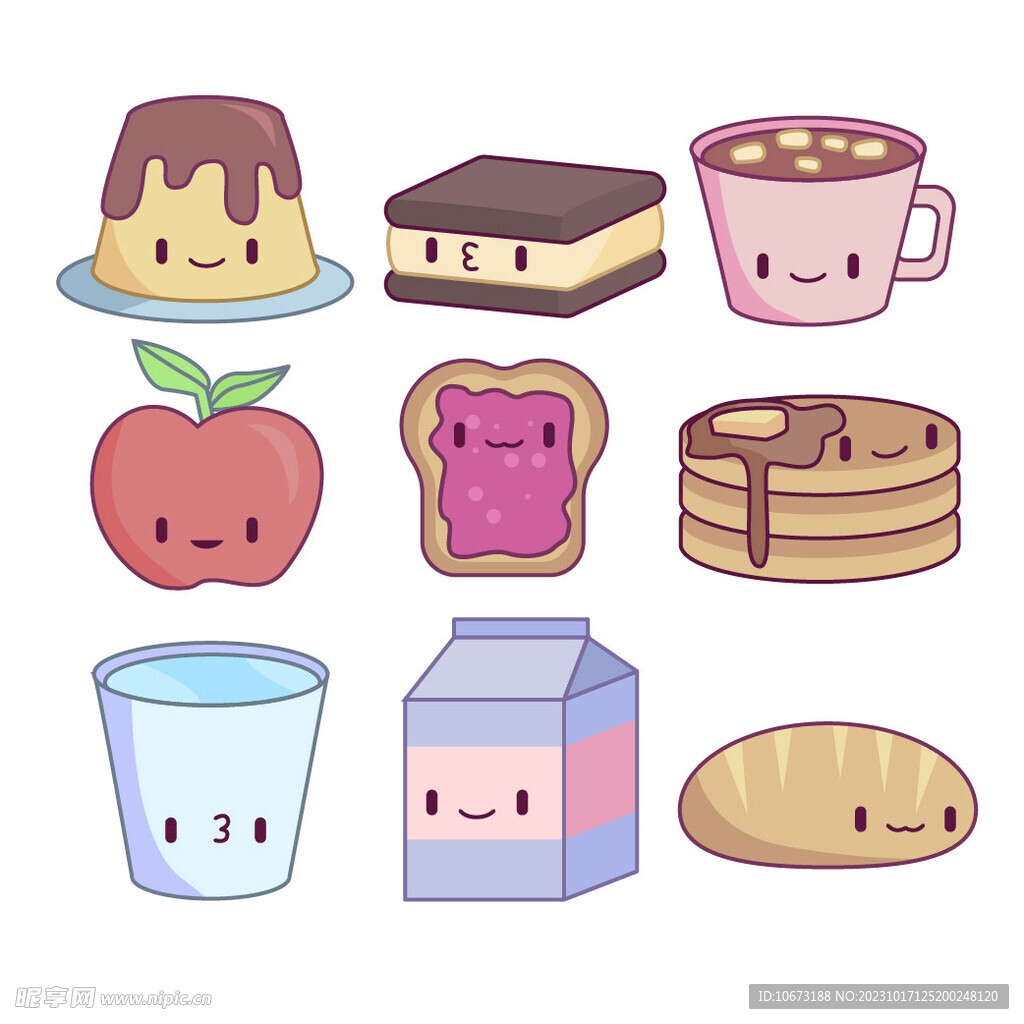 可爱手绘美食