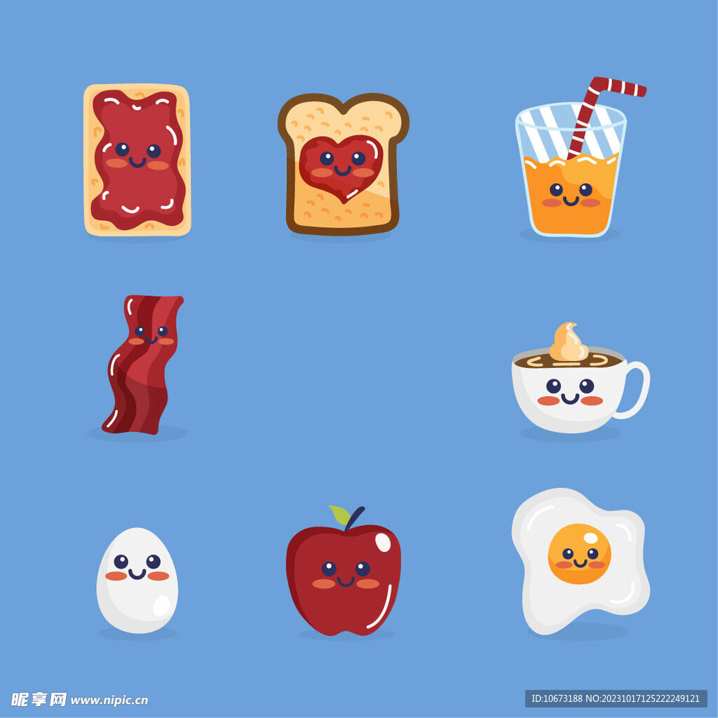 可爱手绘美食