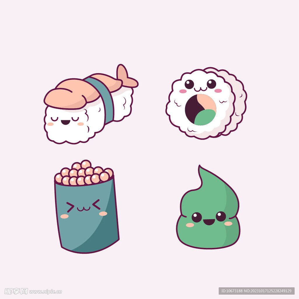 可爱手绘美食